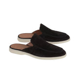 Black Suede Yacht Mules