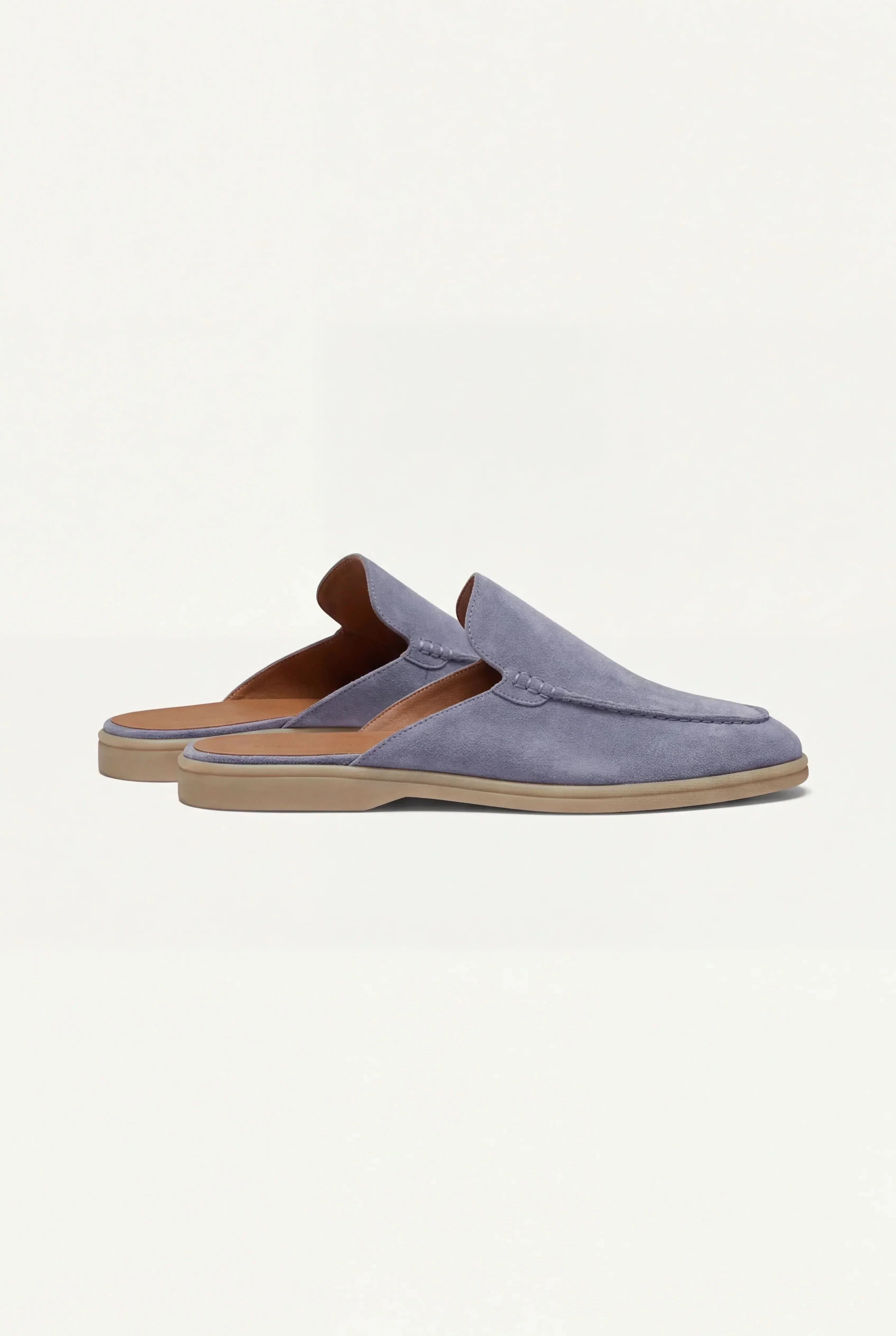 Mule Yacht i Suède Blu Baby