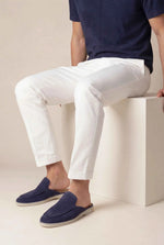 Yacht Men's Suede Mules, Navy
