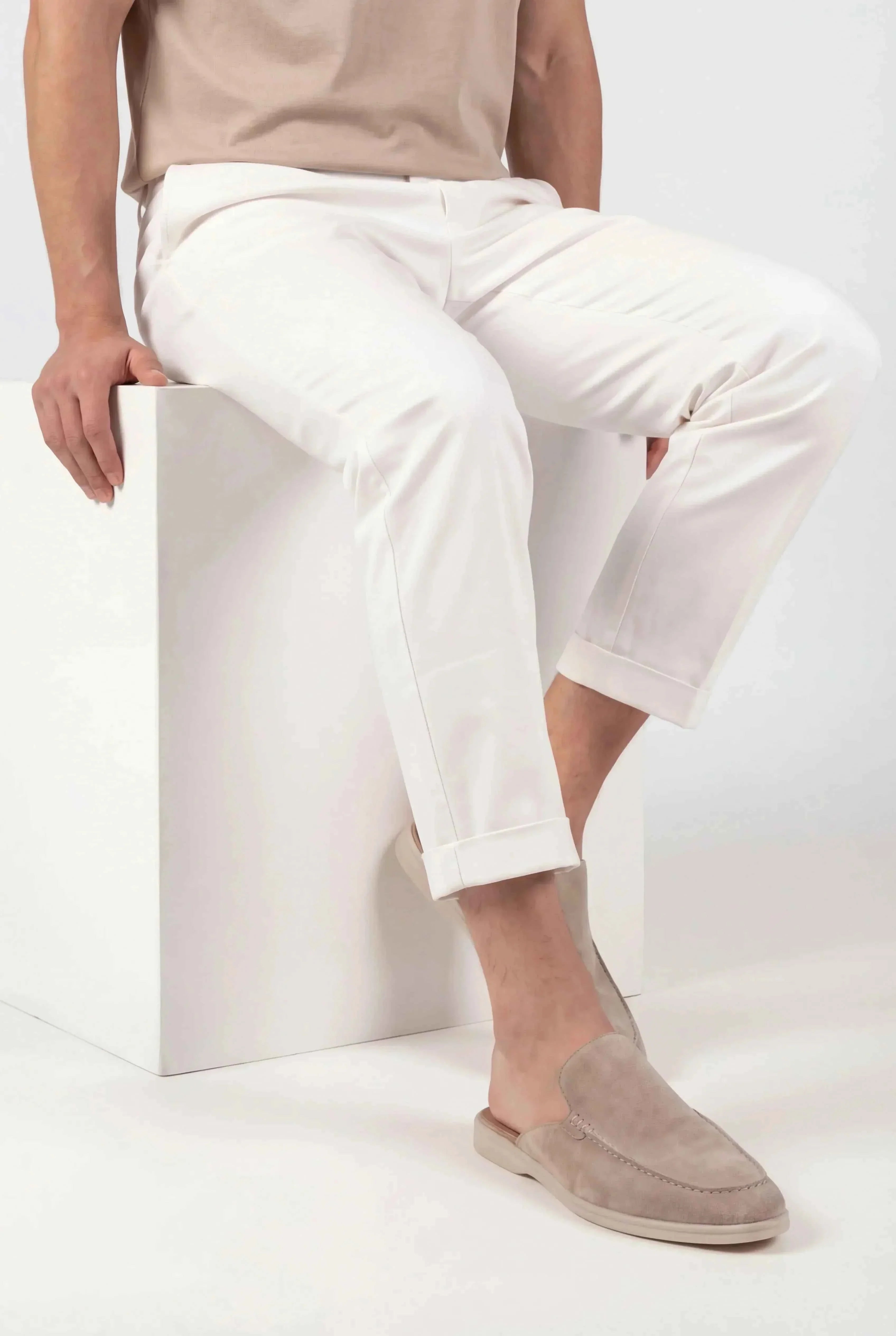 Mule Yacht i Suède Beige