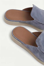Yacht Men's Suede Mules, Baby Blue