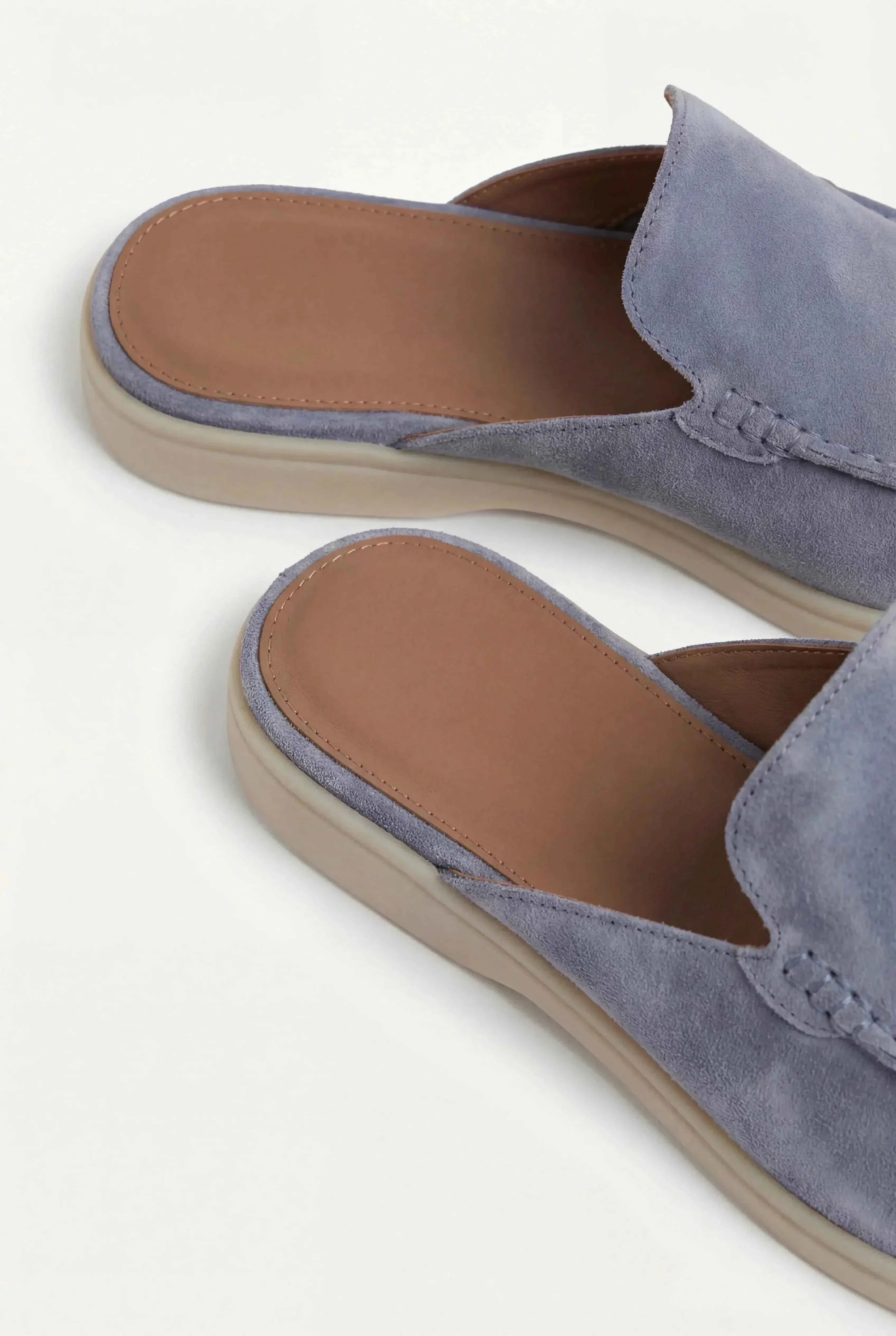 Mule Yacht i Suède Blu Baby