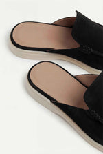 Yacht Men's Suede Mules, Black