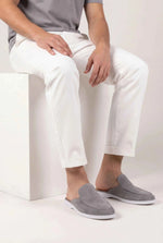 Yacht Men's Suede Mules, Grey