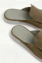 Yacht Men's Suede Mules, Olive