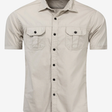 Casual Shirt with Exterior Pocket, Short Sleeves