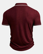 Monaco Ribbed V-Neck Polo
