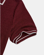 Monaco Ribbed V-Neck Polo