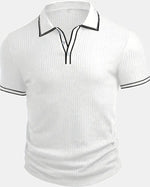 Monaco Ribbed V-Neck Polo
