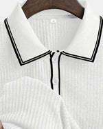 Monaco Ribbed V-Neck Polo