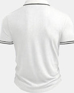 Monaco Ribbed V-Neck Polo