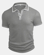 Monaco Ribbed V-Neck Polo