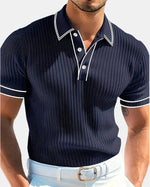 Monaco Ribbed V-Neck Polo