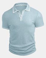 Monaco Ribbed V-Neck Polo