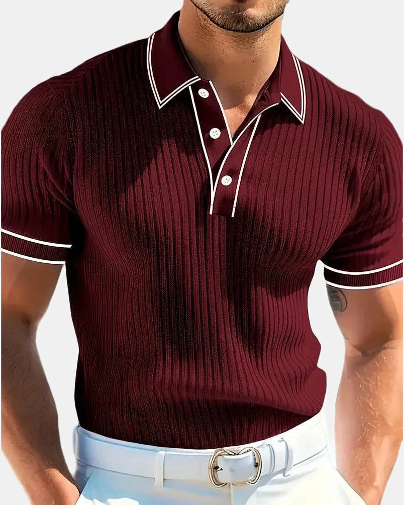 Jasper Men's Polo Shirt, Tailored Structure Mediterranean in Red