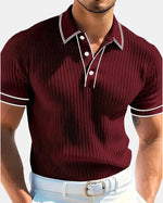 Monaco Ribbed V-Neck Polo