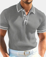 Monaco Ribbed V-Neck Polo