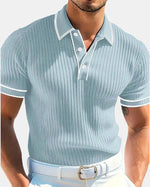 Monaco Ribbed V-Neck Polo
