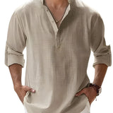 Piotr - Breathable Linen Men's Shirt