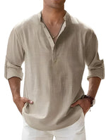 Piotr - Breathable Linen Men's Shirt
