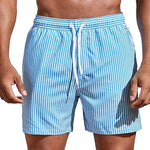 Casual Striped Swim Shorts