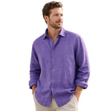Kensington Men's Shirt in Lightweight Linen, Relaxed Fit