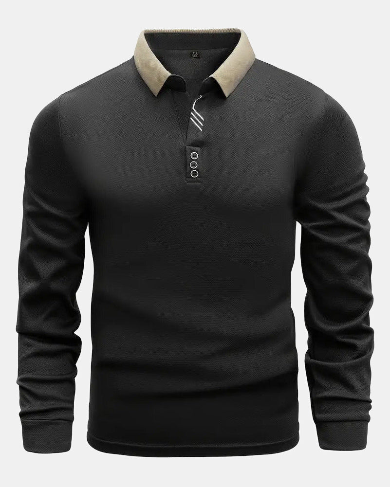 Men's Polo Shirt, Light in Black