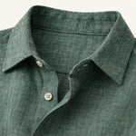 Meadowfall Men's Linen Shirt, Relaxed Fit, Button-Down