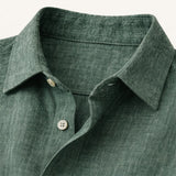 Meadowfall Men's Linen Shirt, Relaxed Fit, Button-Down