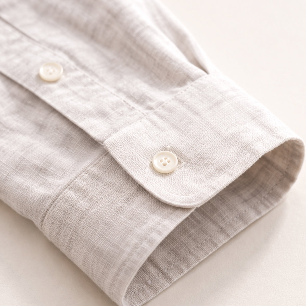 Kensington Men's Shirt in Lightweight Linen, Relaxed Fit White