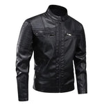 Leather jacket with multiple pockets