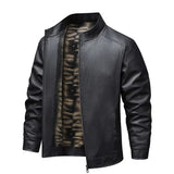 Vintage Leather-Lined Fleece Jacket