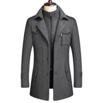Double Collar Wool Coat