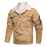 Elegant Warm Leather Fleece Jacket