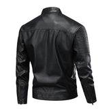 Leather jacket with multiple pockets