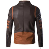Elegant Striped Leather Jacket