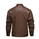 Vintage Leather-Lined Fleece Jacket