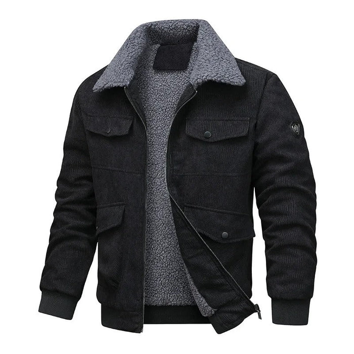 Elegant Corduroy and Fleece Jacket