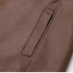 Vintage Leather-Lined Fleece Jacket