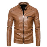 Leather Jacket with Fur Trim