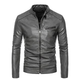 Leather Jacket with Fur Trim