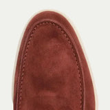 Classic Men's Suede Loafers, Bordeaux