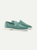 Classic Men's Suede Loafers, Apple Blue