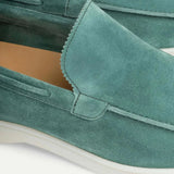 Classic Men's Suede Loafers, Apple Blue