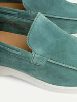 Classic Men's Suede Loafers, Apple Blue