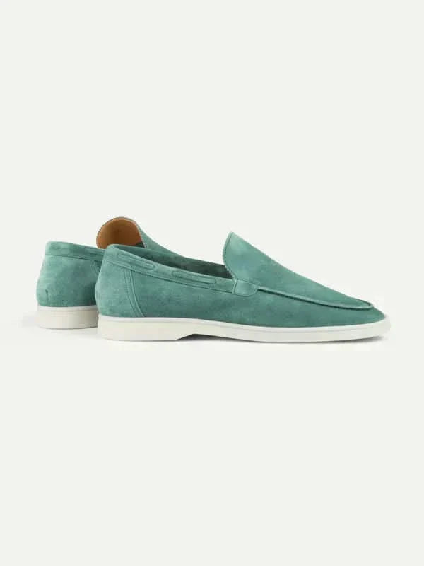 Mocassino Klassisk i Blå Suede