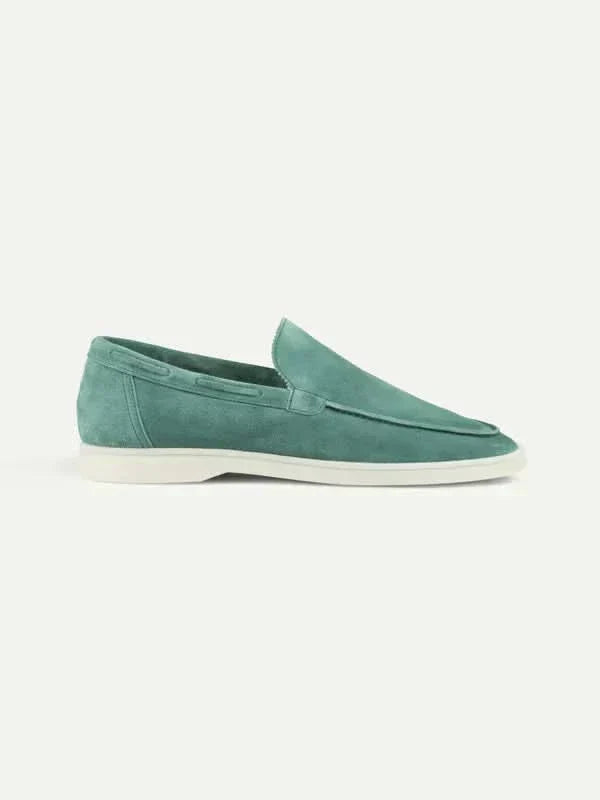Mocassino Klassisk i Blå Suede