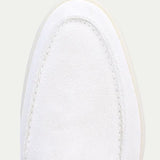 Classic Men's Pearl Suede Loafers, White