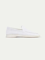 Classic Men's Pearl Suede Loafers, White