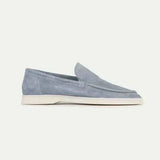 Classic Men's Suede Loafers, Baby Blue